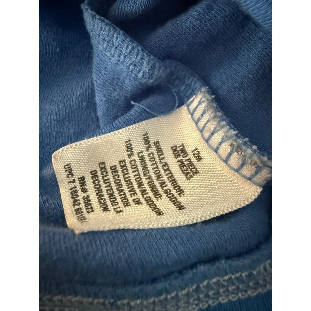 Carter's Whale Zip Up Hoodie Sweatshirt Baby 12M Blue Baby Boy's All Over Print
